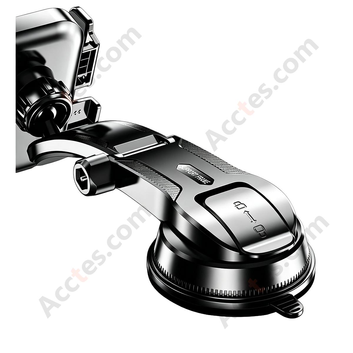 Round Mirror Surface Suction Cup Car Phone Mount