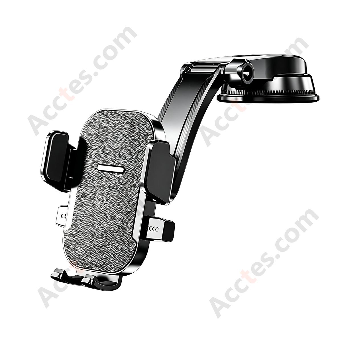 Square Mirror Surface Suction Cup Car Phone Mount