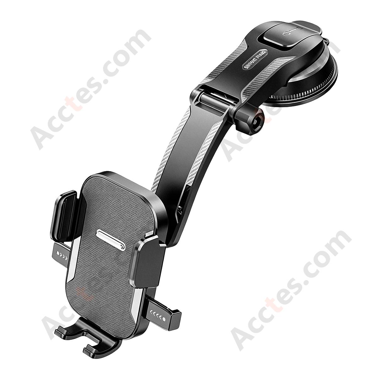 Square Mirror Surface Suction Cup Car Phone Mount