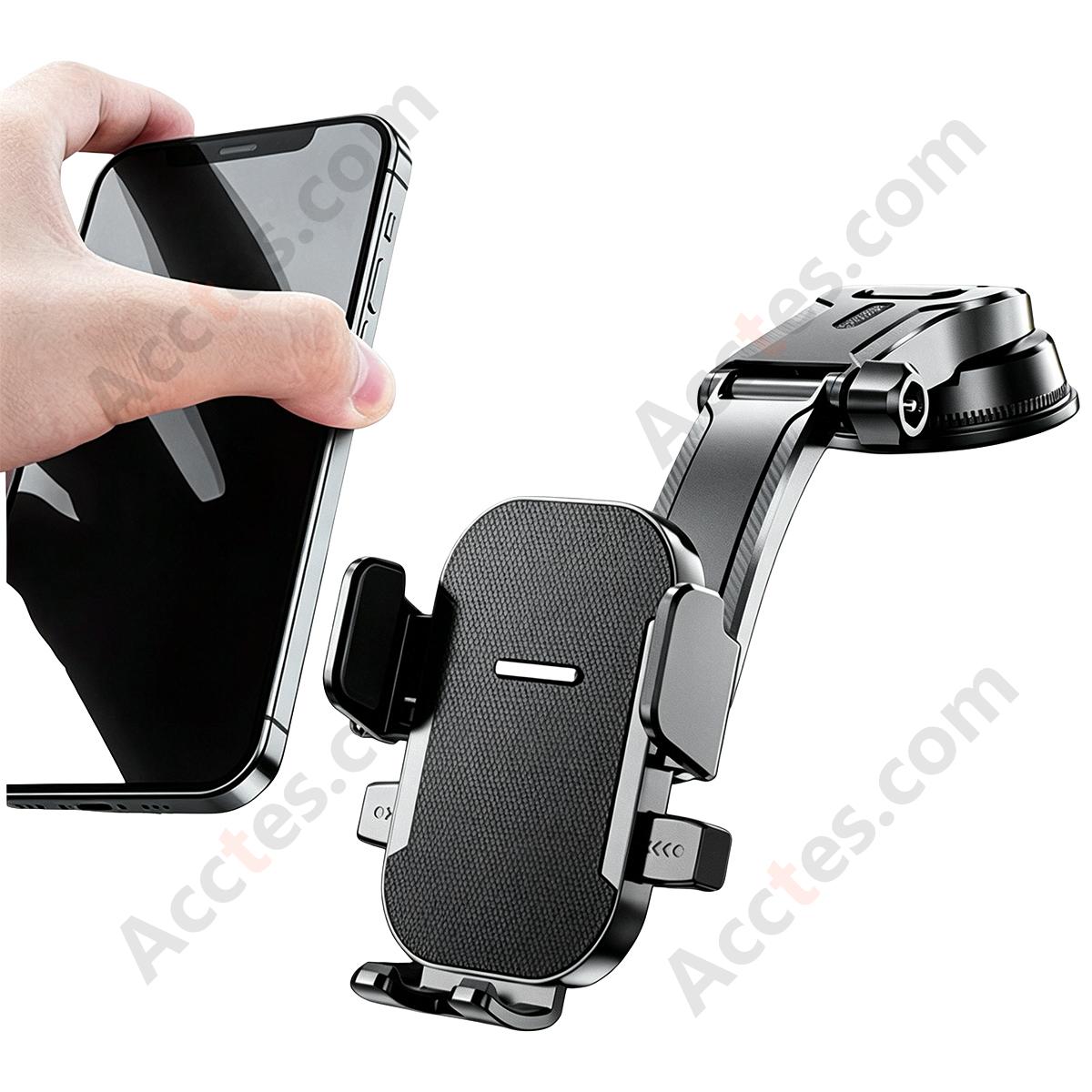 Square Mirror Surface Suction Cup Car Phone Mount