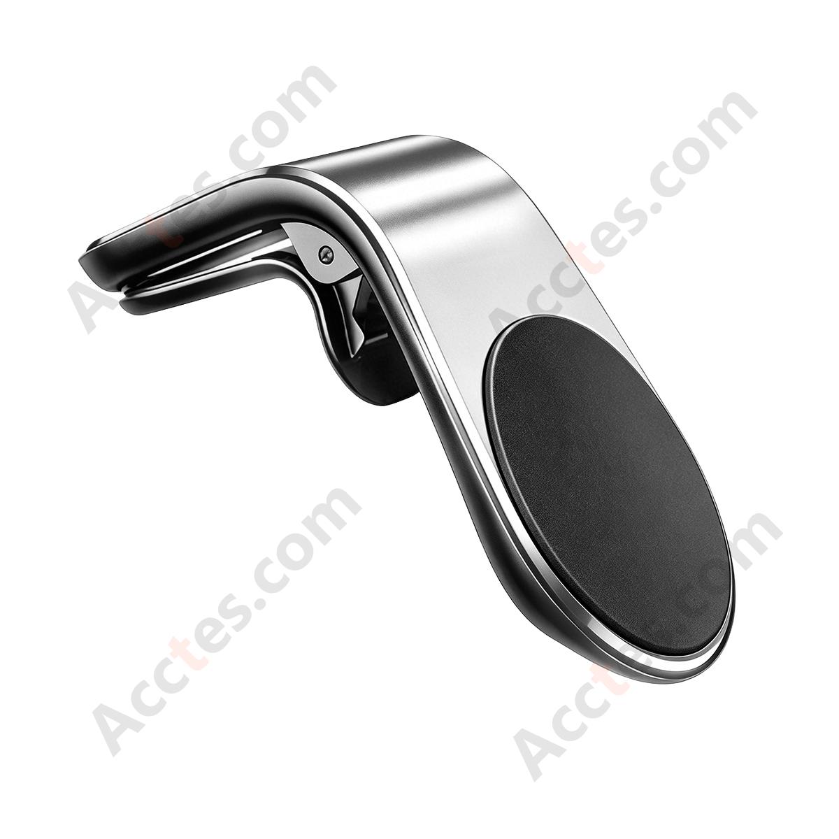 Silver Magnetic Air Vent Back Clip Car Phone Mount