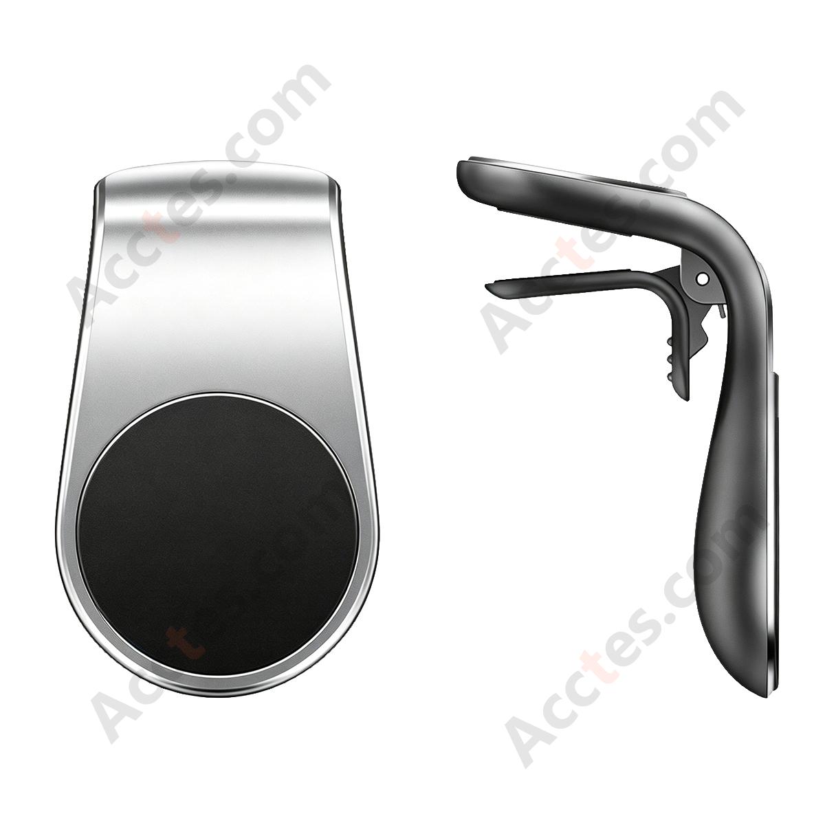 Silver Magnetic Air Vent Back Clip Car Phone Mount