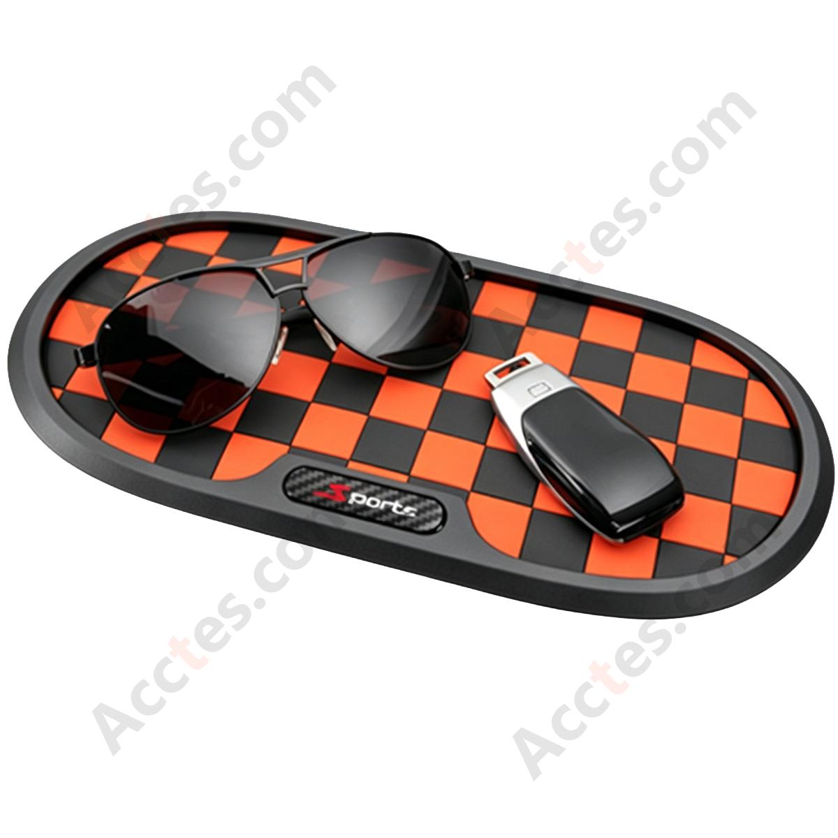 Black Orange Multi-Function Car Anti-Slip Storage Pad