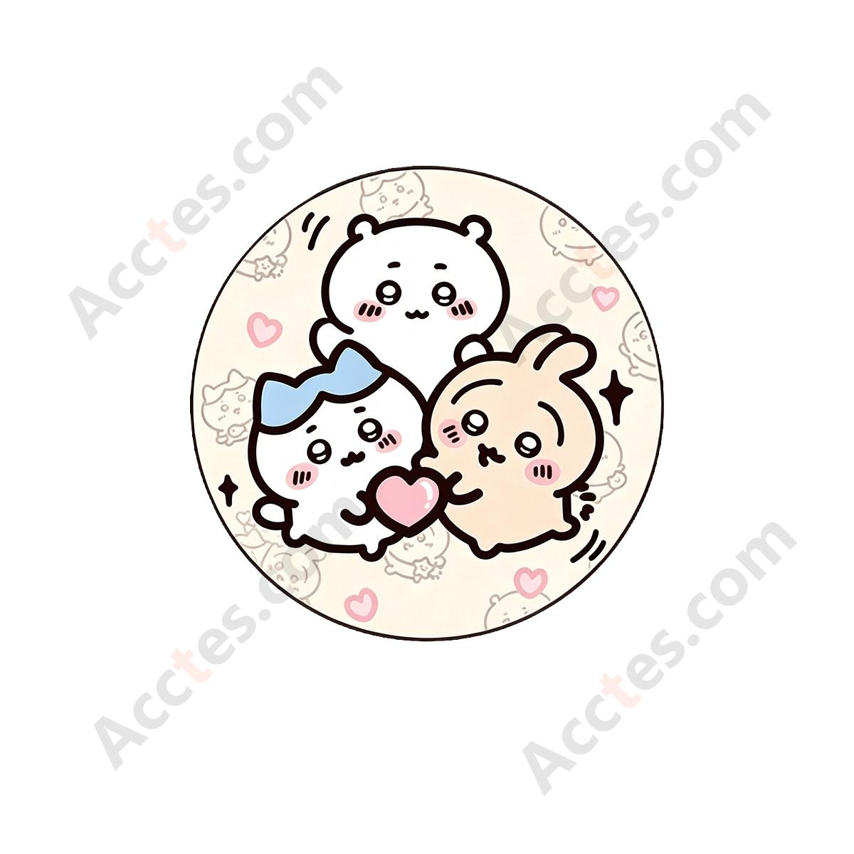 7cm A+B Sleepy Animal Pattern Car Cup Coaster Anti-Slip Pad