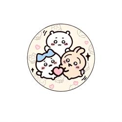 7cm A+B Sleepy Animal Pattern Car Cup Coaster Anti-Slip Pad