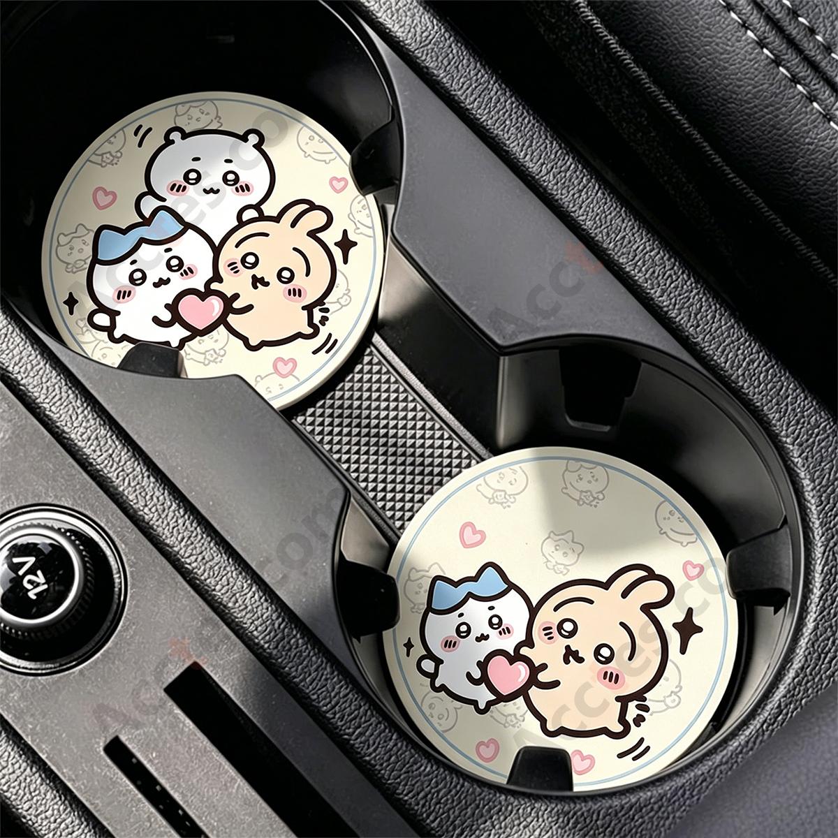 7cm A+B Sleepy Animal Pattern Car Cup Coaster Anti-Slip Pad