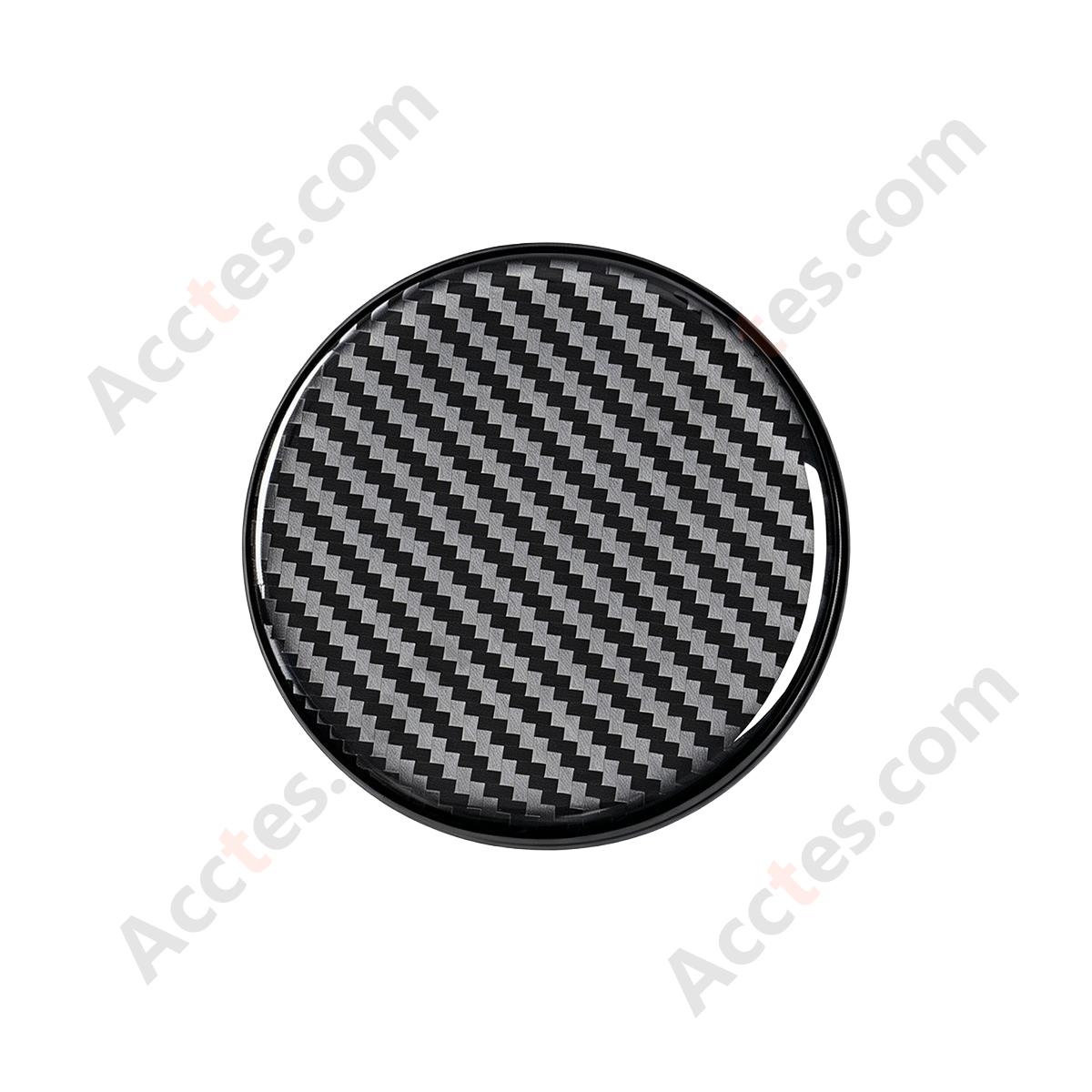 7cm A+B Carbon Fiber Drip Glue Car Cup Coaster Anti-Slip Pad
