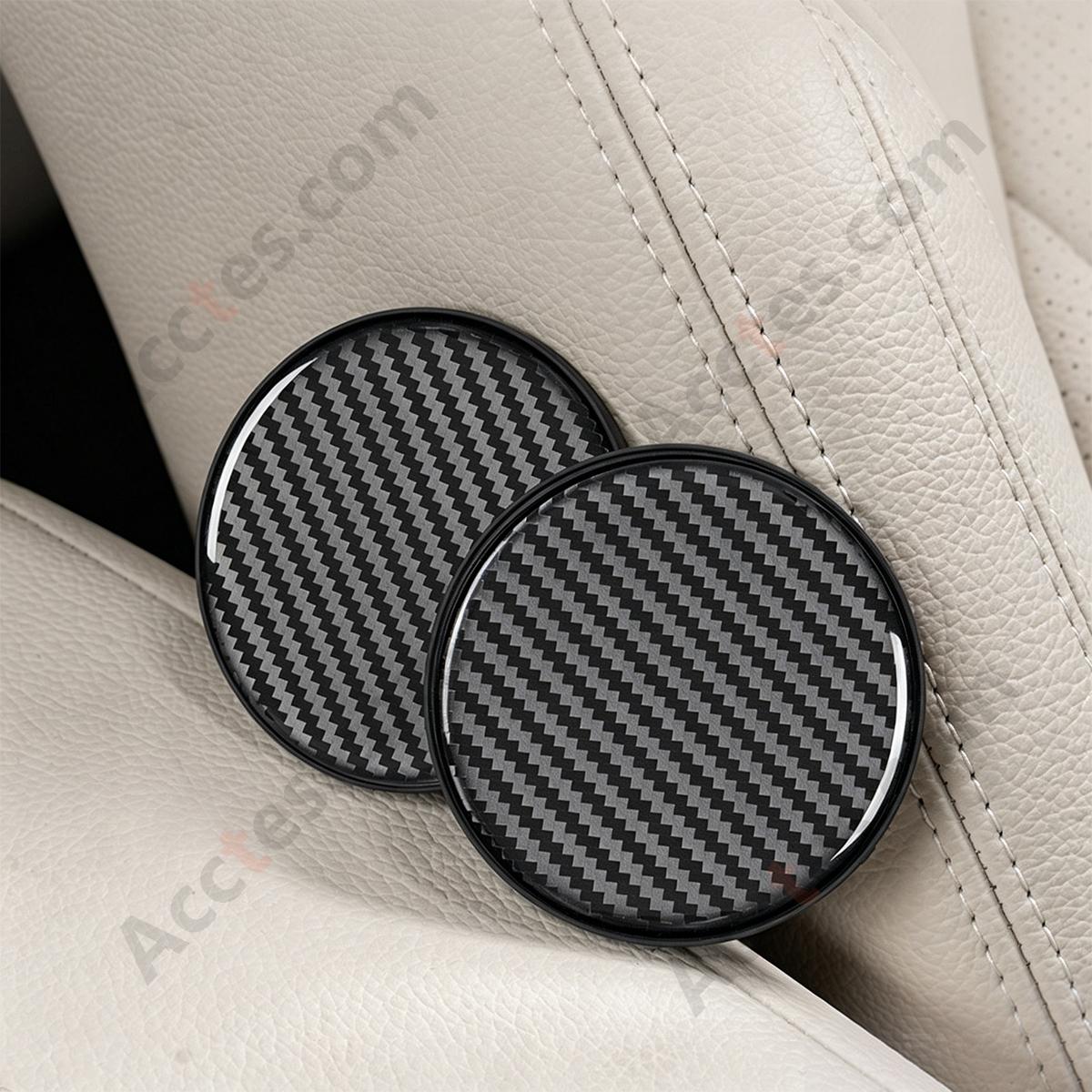7cm A+B Carbon Fiber Drip Glue Car Cup Coaster Anti-Slip Pad
