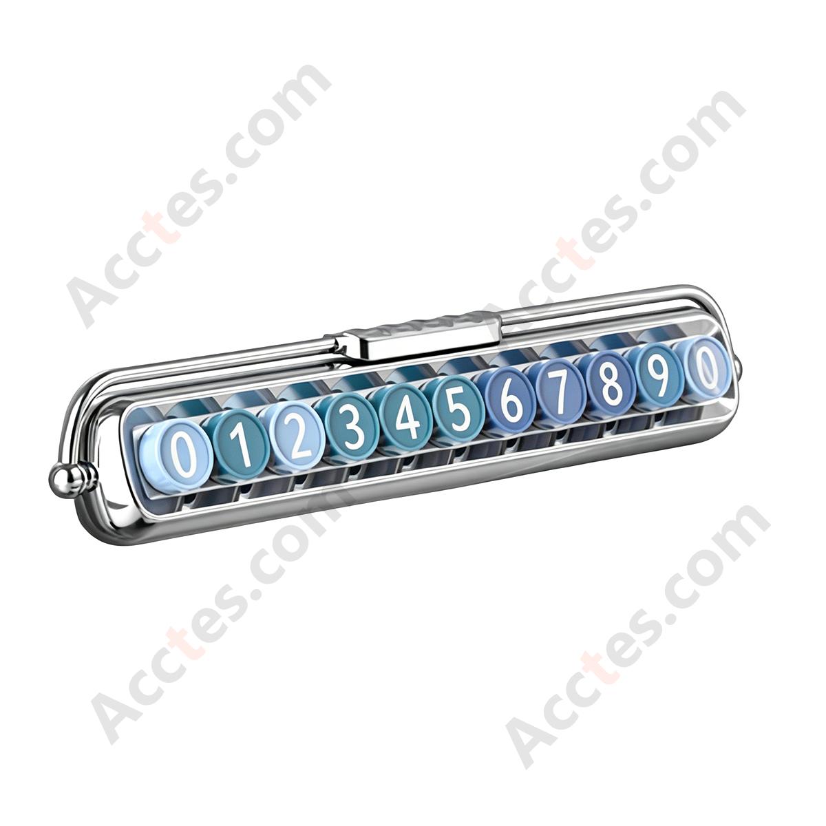 Sky Blue Glow-in-Dark Car Parking Number Plate Ornament