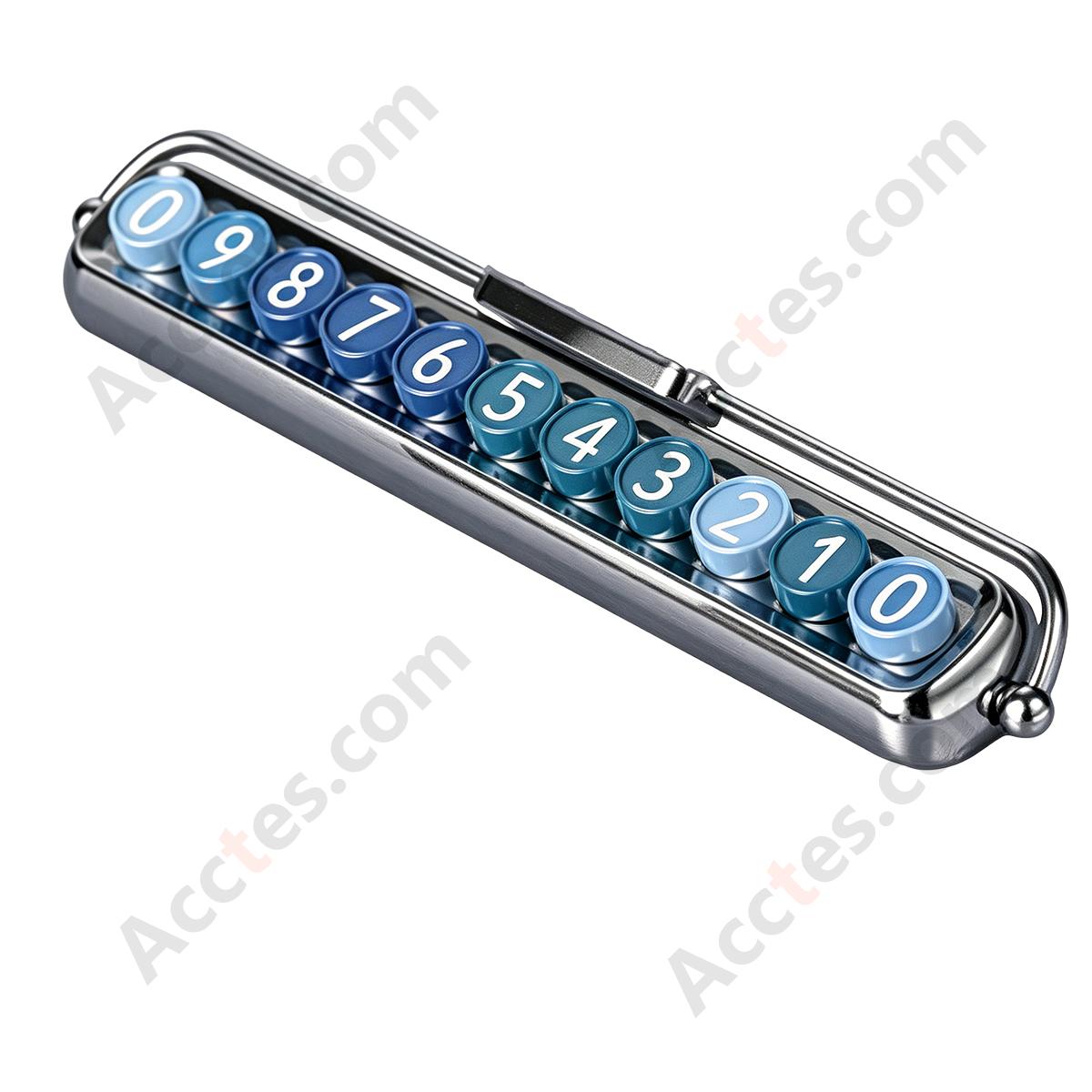 Sky Blue Glow-in-Dark Car Parking Number Plate Ornament