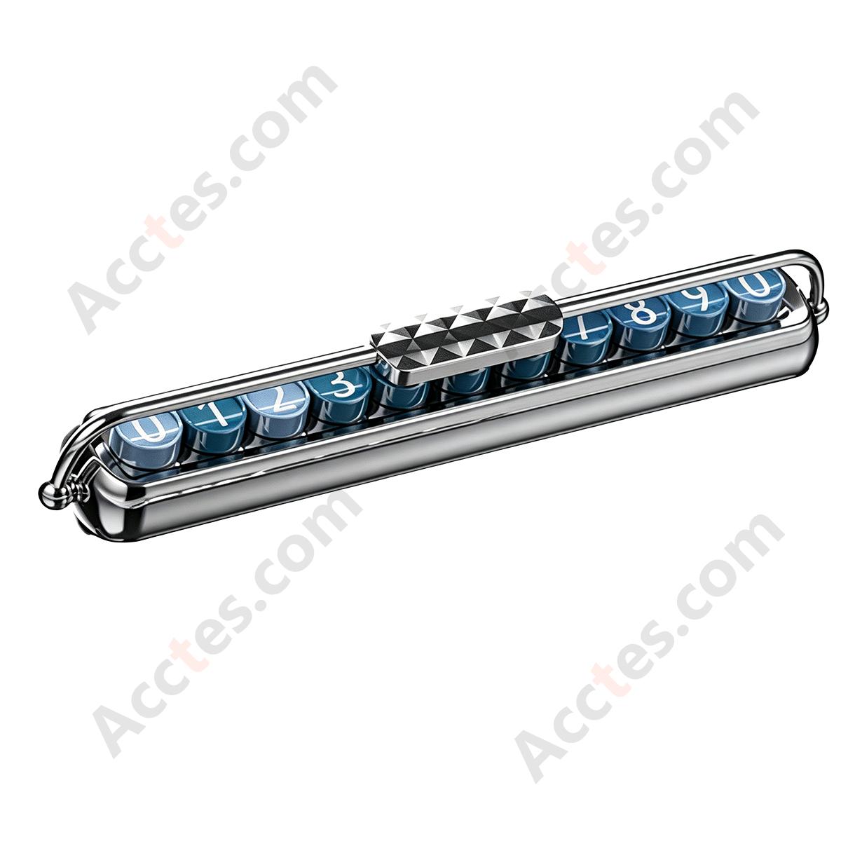 Sky Blue Glow-in-Dark Car Parking Number Plate Ornament