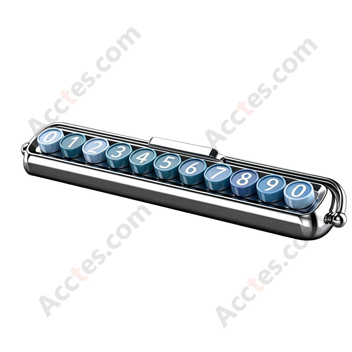Sky Blue Glow-in-Dark Car Parking Number Plate Ornament