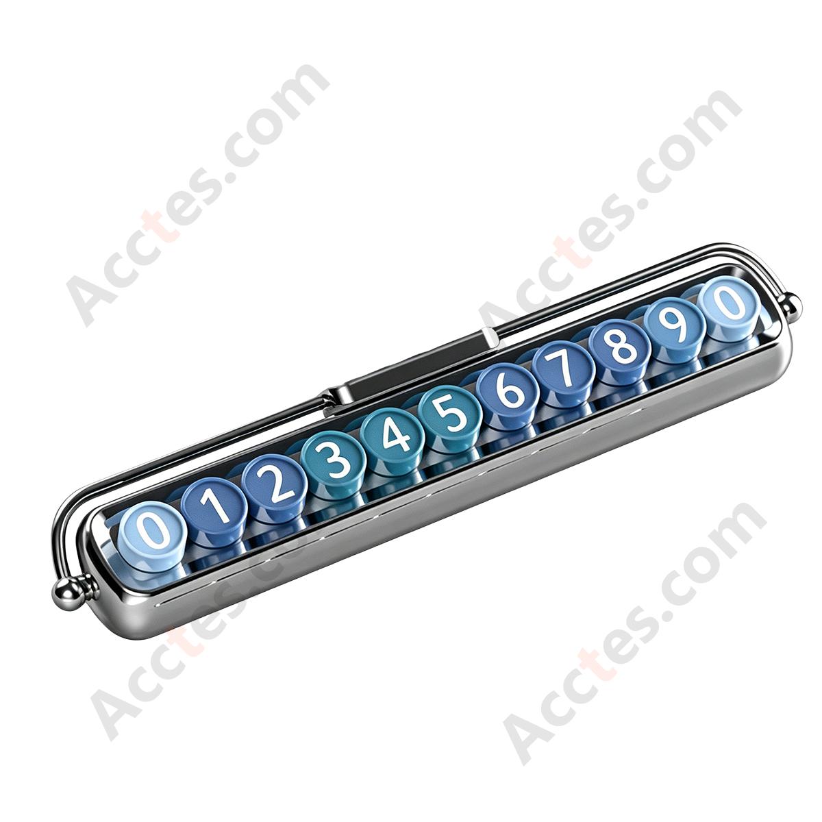 Sky Blue Glow-in-Dark Car Parking Number Plate Ornament