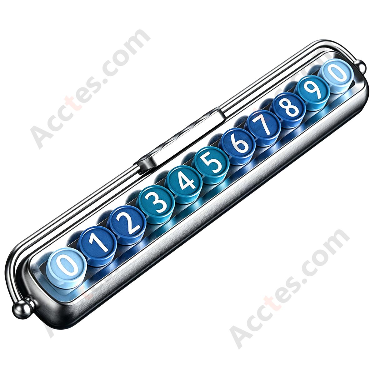 Sky Blue Glow-in-Dark Car Parking Number Plate Ornament