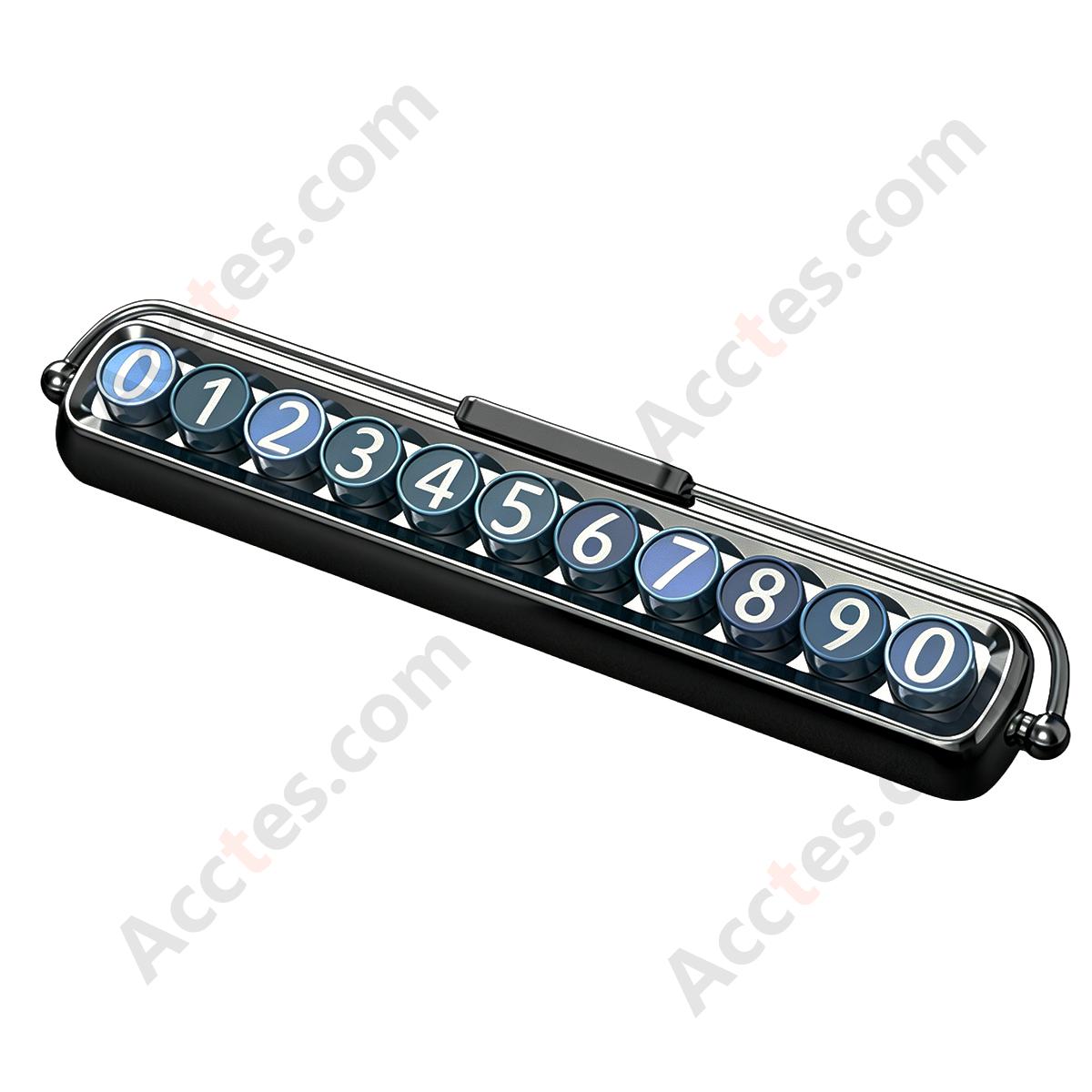Midnight Blue Glow-in-Dark Car Parking Number Plate Ornament