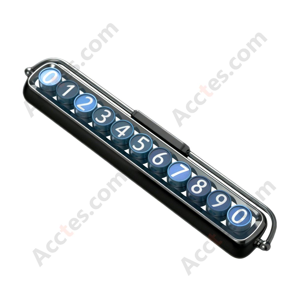Midnight Blue Glow-in-Dark Car Parking Number Plate Ornament