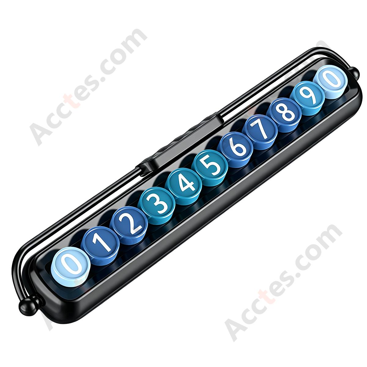 Midnight Blue Glow-in-Dark Car Parking Number Plate Ornament