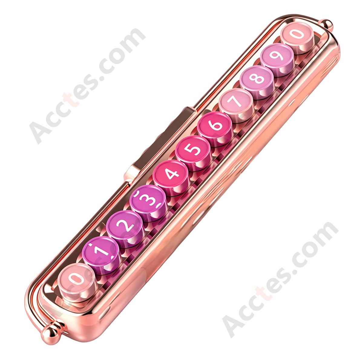 Sakura Pink Blue Glow-in-Dark Car Parking Number Plate Ornament