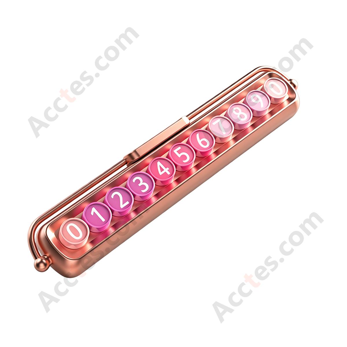 Sakura Pink Blue Glow-in-Dark Car Parking Number Plate Ornament