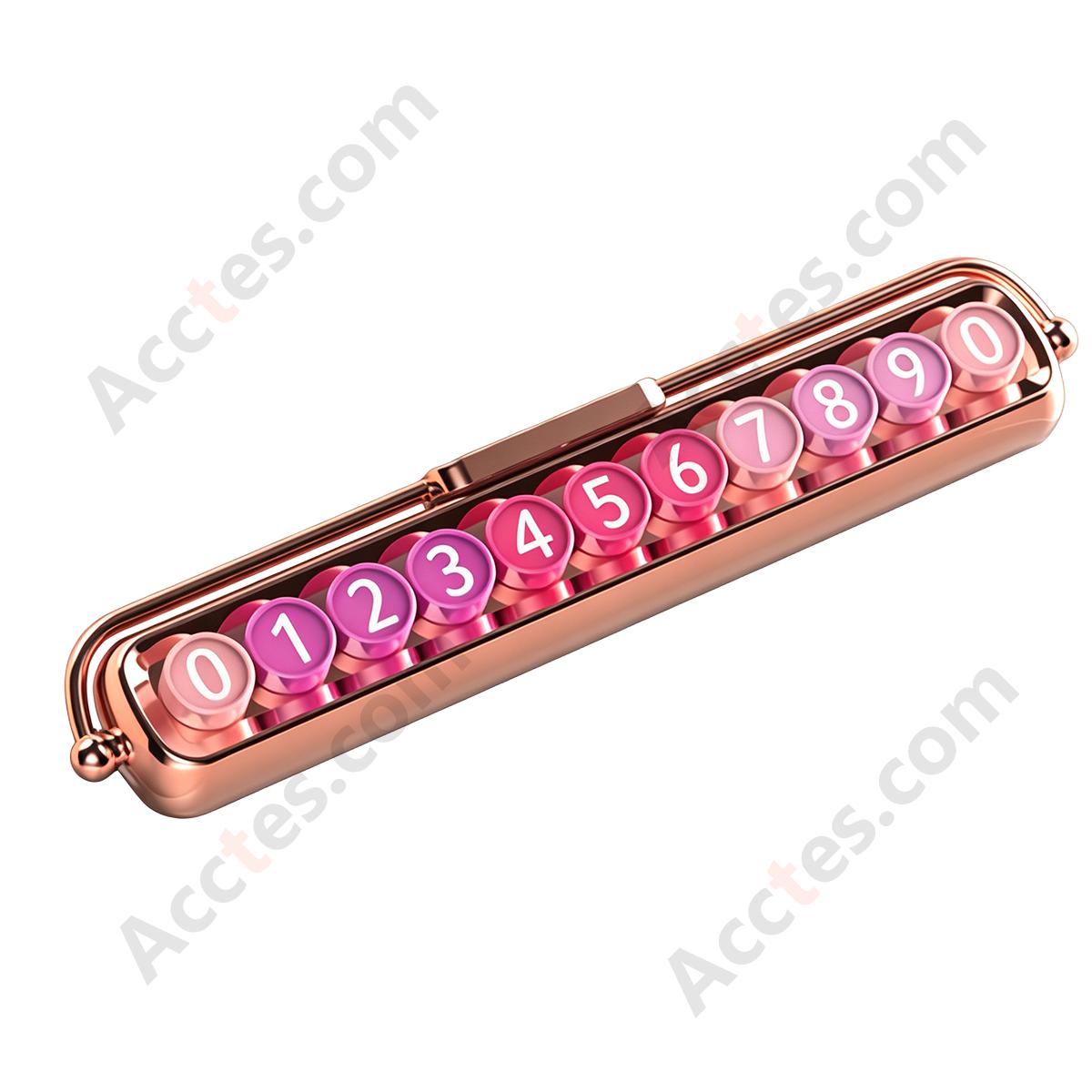 Sakura Pink Blue Glow-in-Dark Car Parking Number Plate Ornament