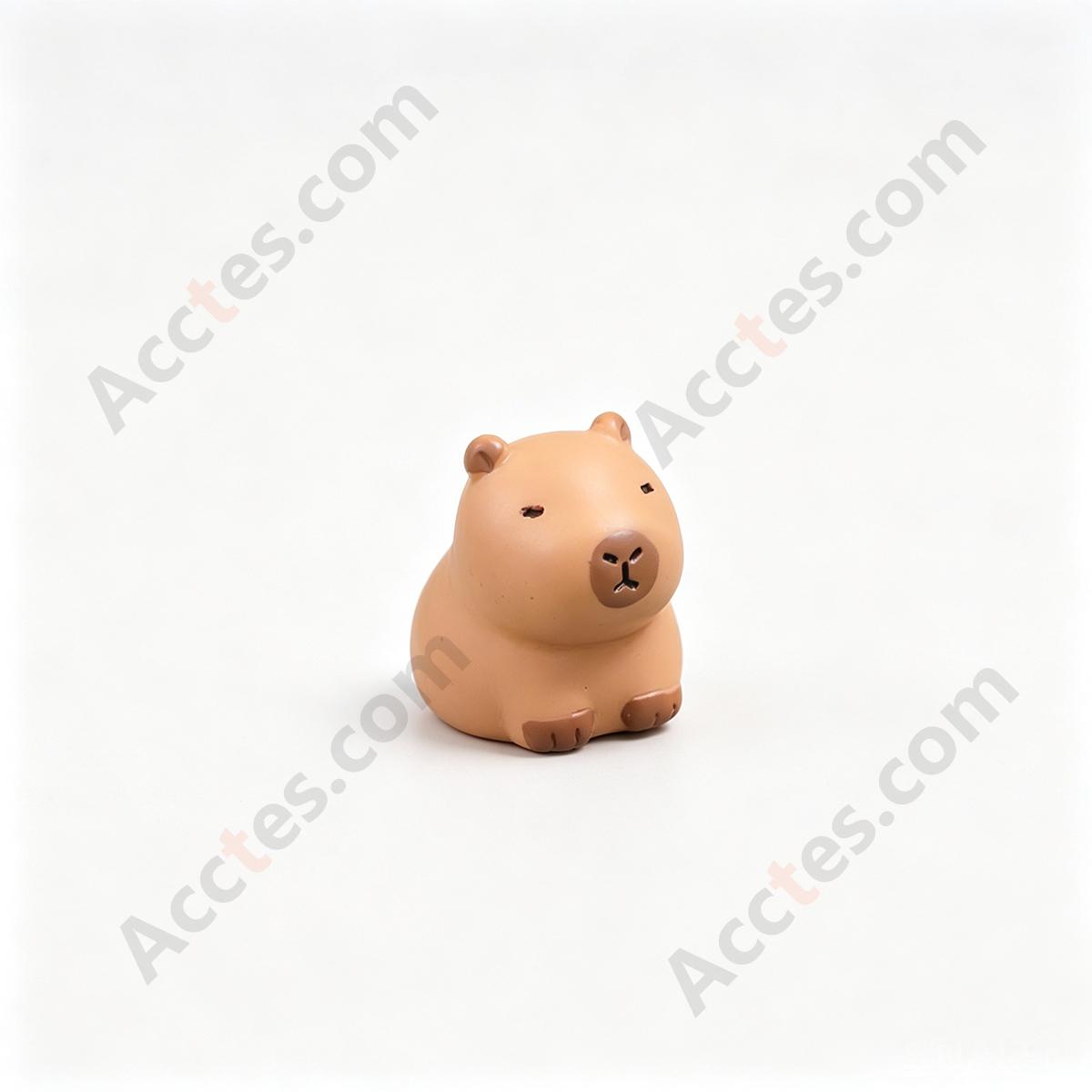 Cartoon Capybara Sitting Posture Car Dashboard Figurine