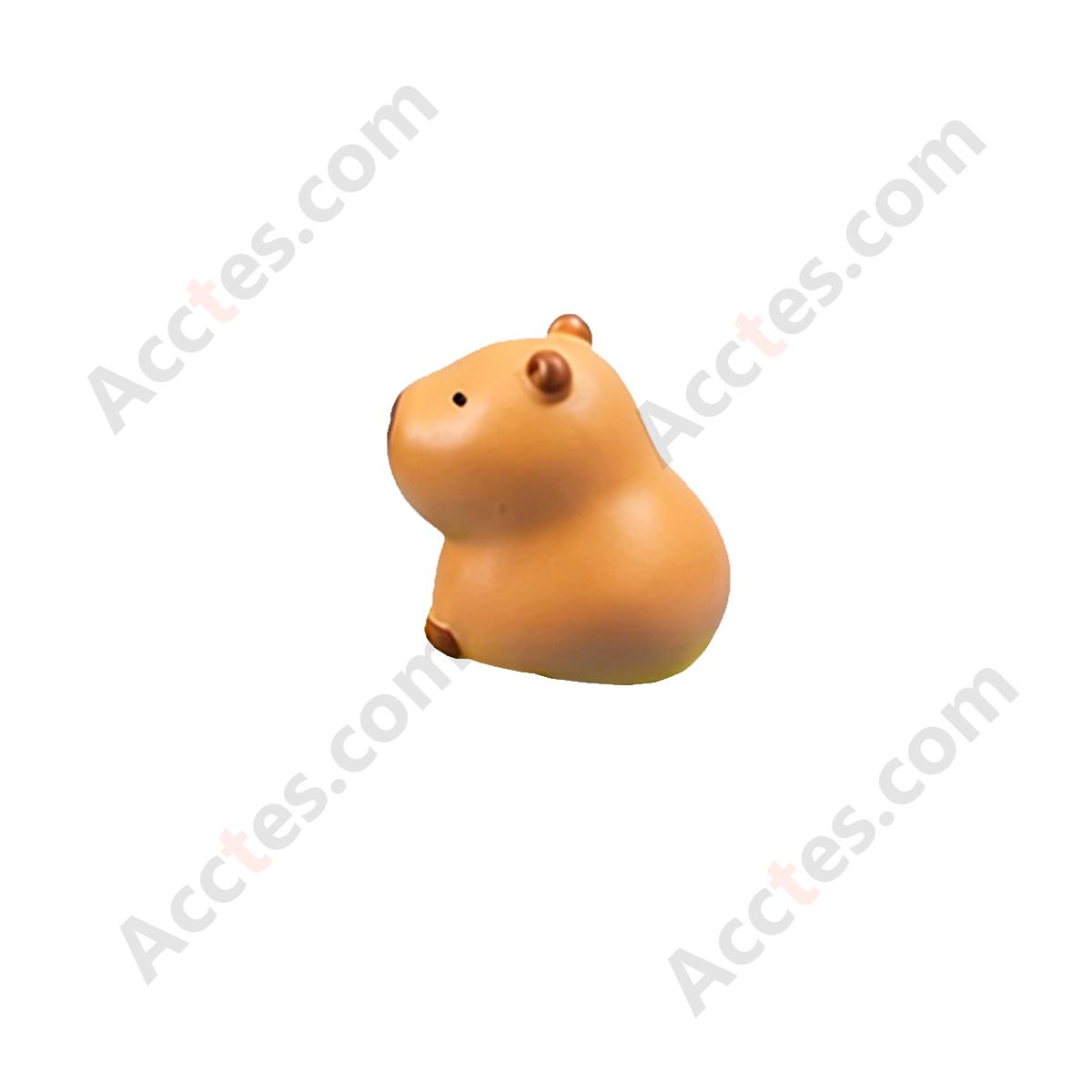Cartoon Capybara Sitting Posture Car Dashboard Figurine