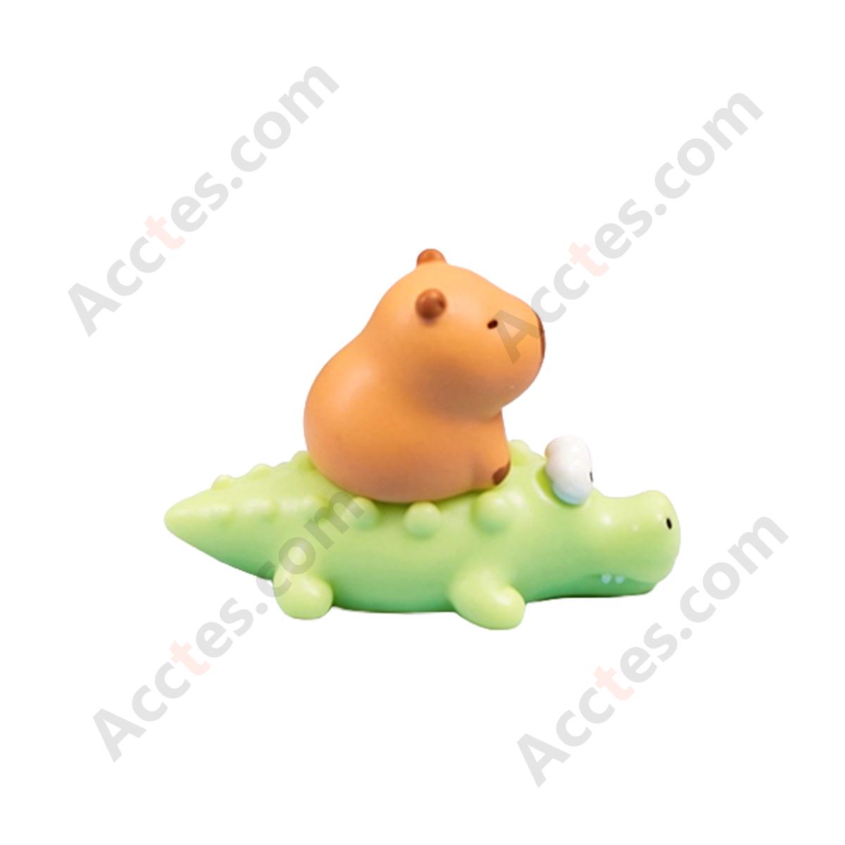 Cartoon Capybara Sitting Posture Car Dashboard Figurine