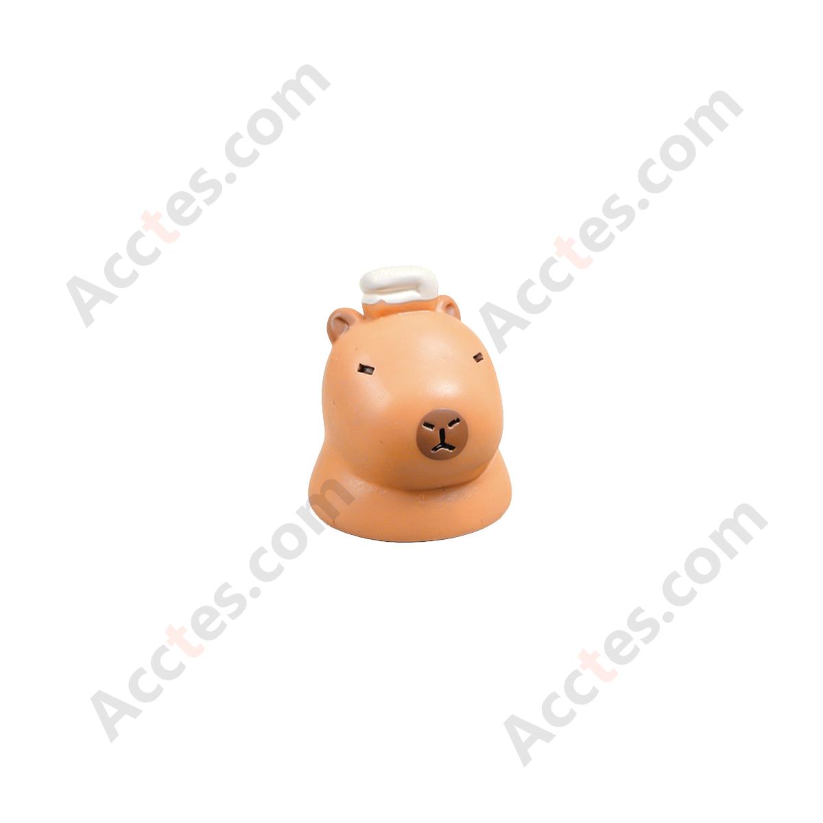 Half Body Cartoon Capybara Car Dashboard Figurine