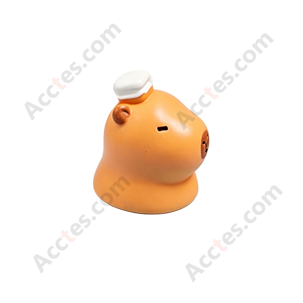 Half Body Cartoon Capybara Car Dashboard Figurine
