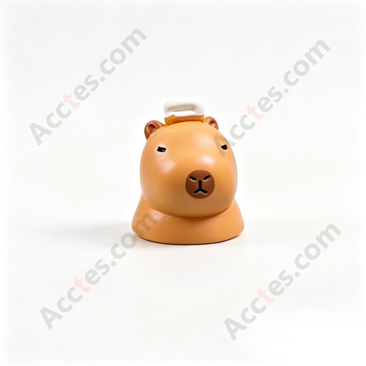 Half Body Cartoon Capybara Car Dashboard Figurine