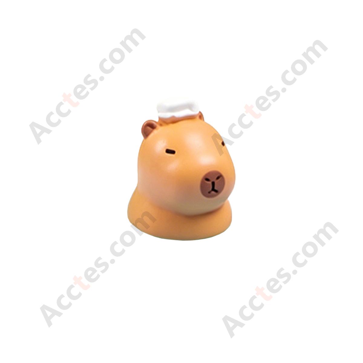 Half Body Cartoon Capybara Car Dashboard Figurine