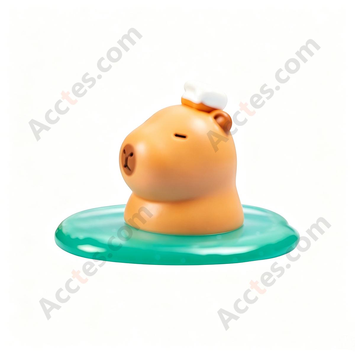 Half Body Cartoon Capybara Car Dashboard Figurine