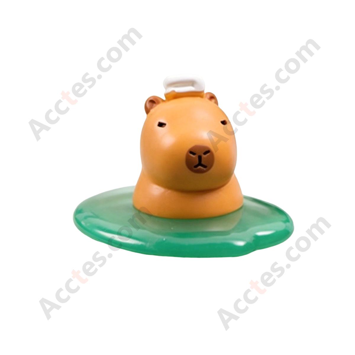 Water Theme Cartoon Capybara Car Dashboard Figurine