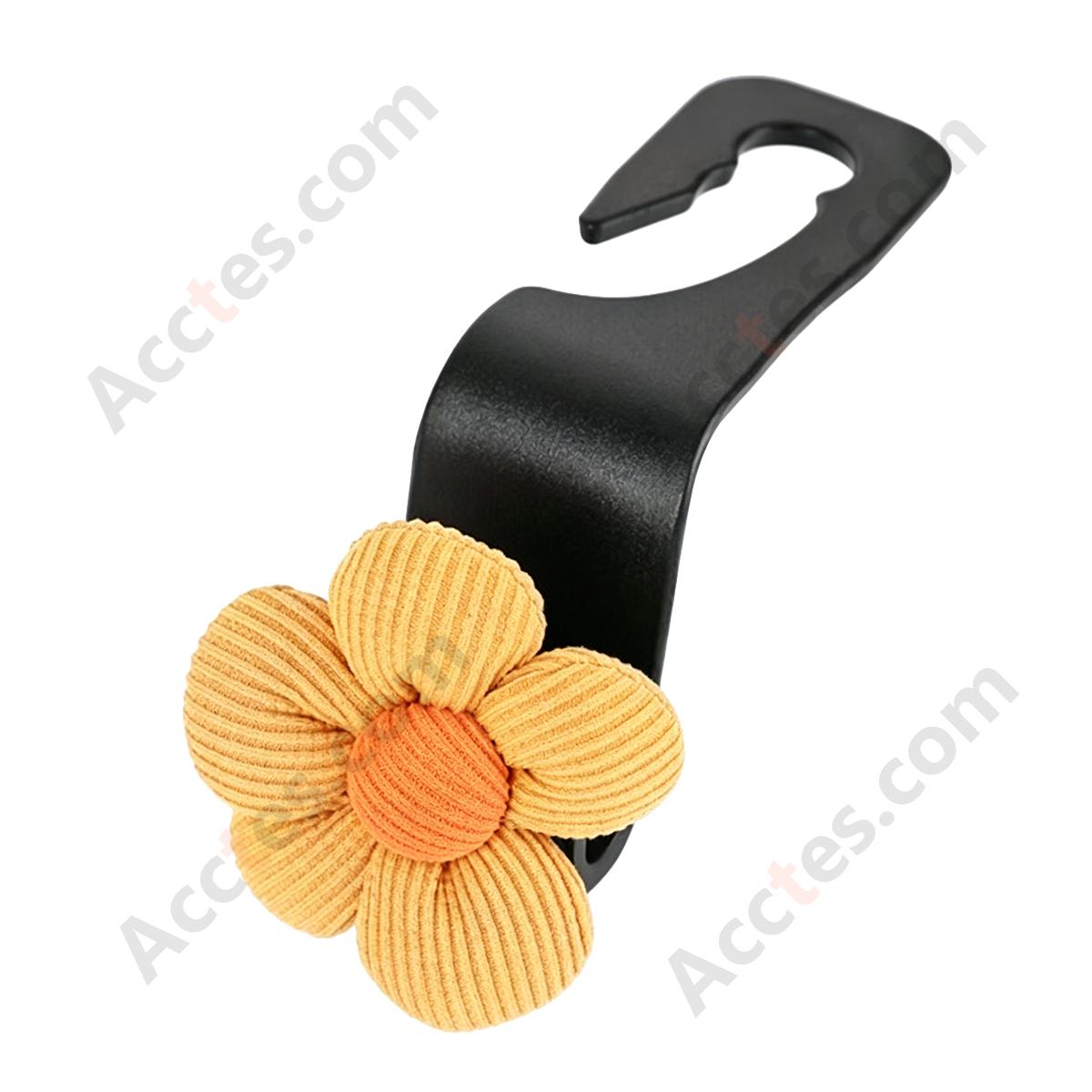 Flower Decor Hidden Multi-Function Car Seat Back Hook
