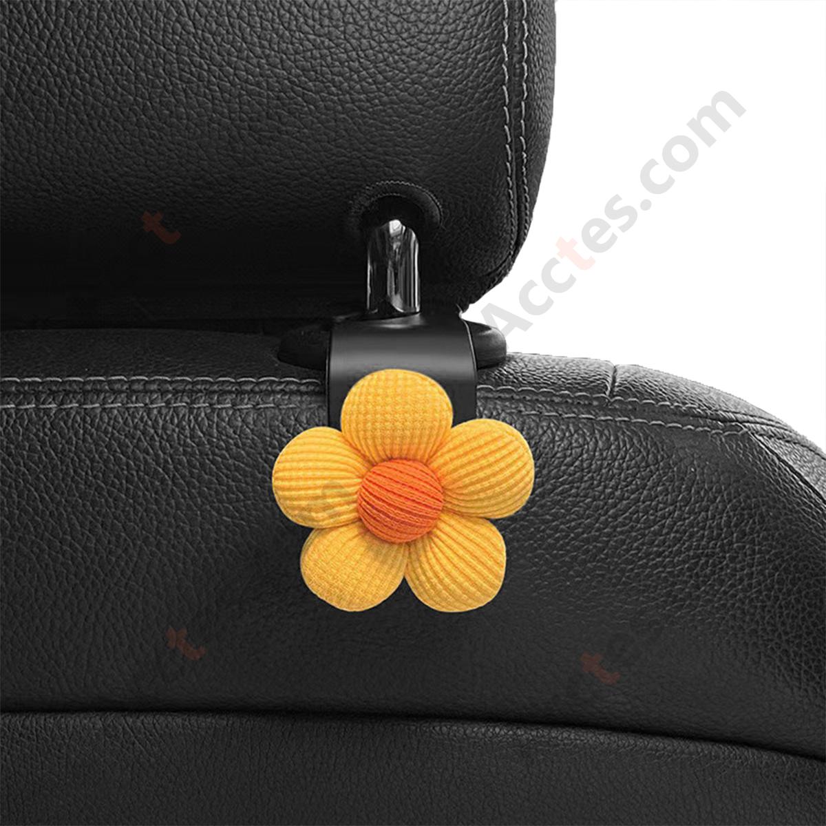Flower Decor Hidden Multi-Function Car Seat Back Hook