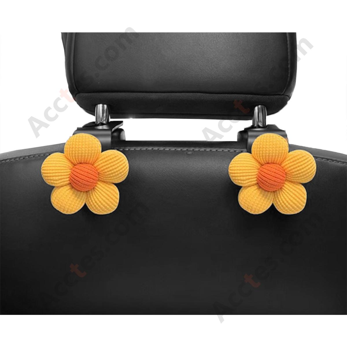 Flower Decor Hidden Multi-Function Car Seat Back Hook