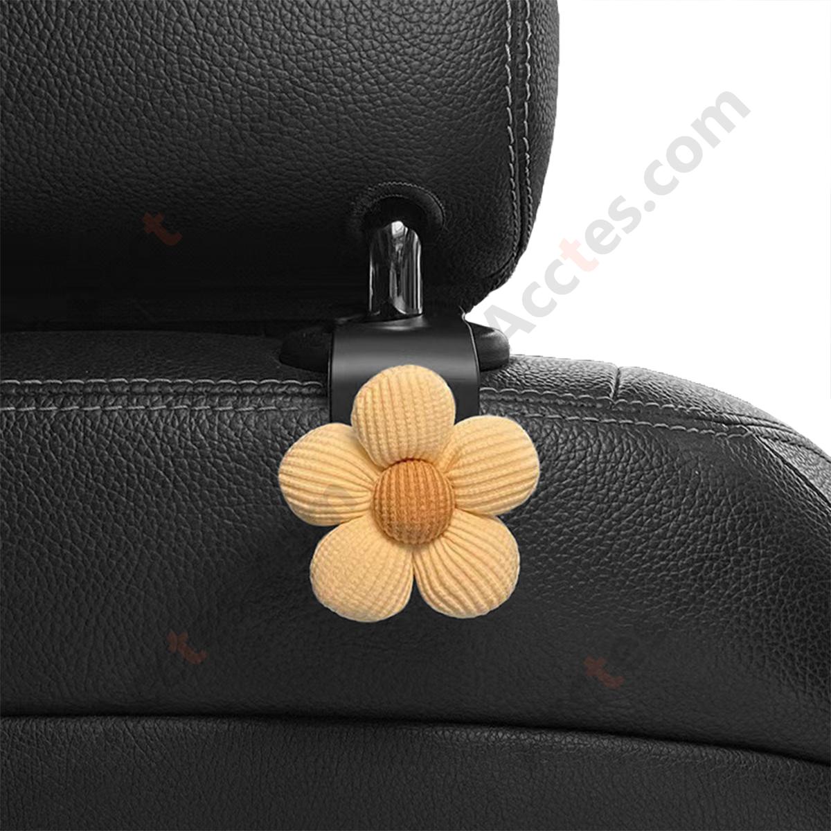 Flower Decor Hidden Multi-Function Car Seat Back Hook