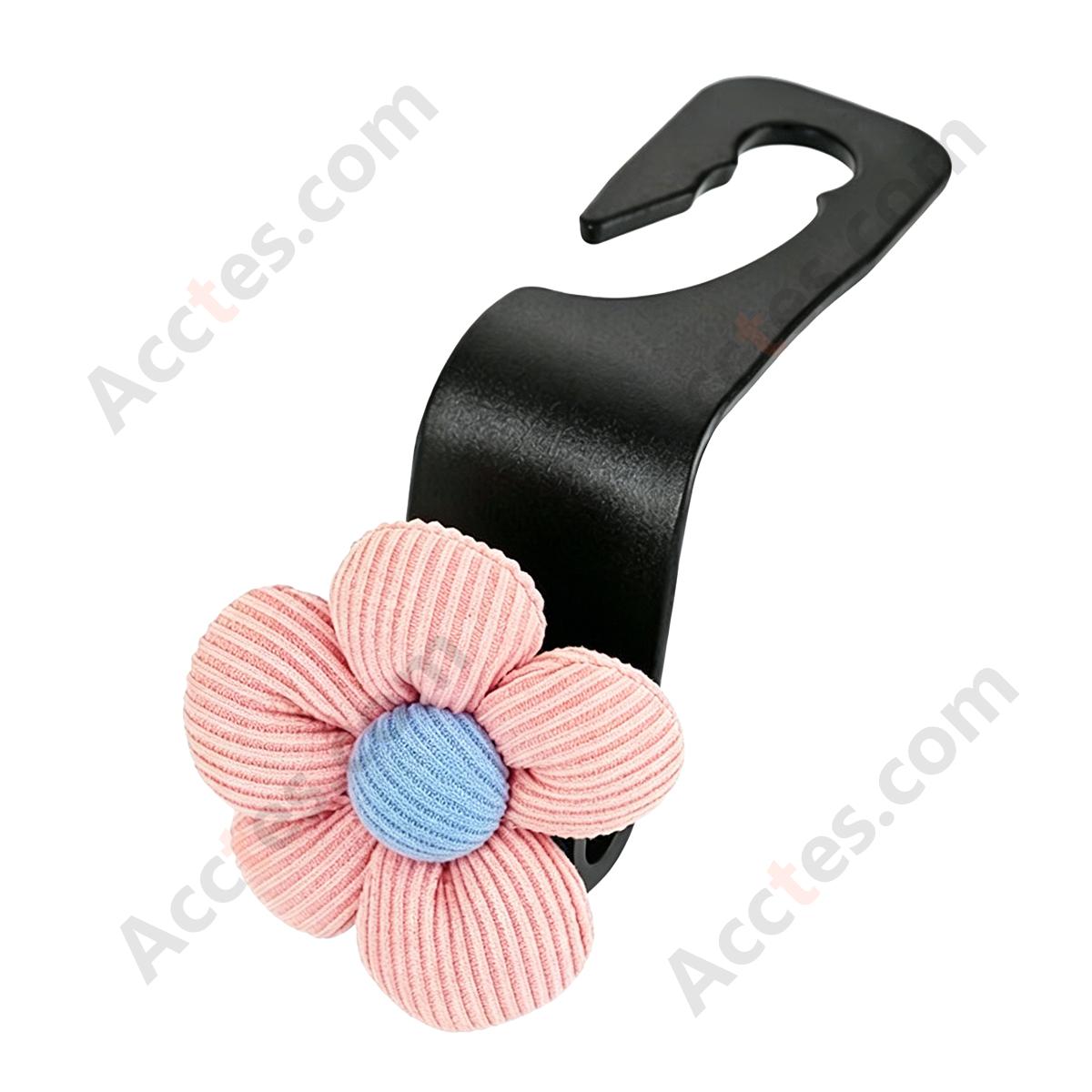 Flower Decor Hidden Multi-Function Car Seat Back Hook