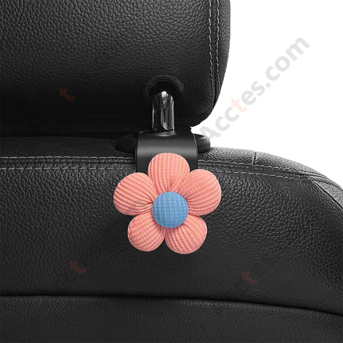 Flower Decor Hidden Multi-Function Car Seat Back Hook