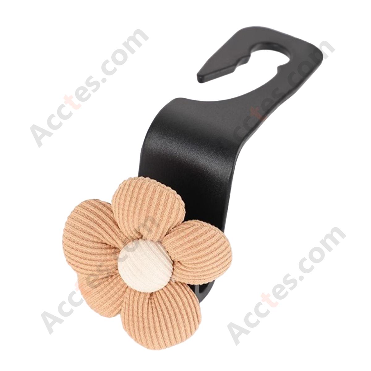 Flower Decor Hidden Multi-Function Car Seat Back Hook