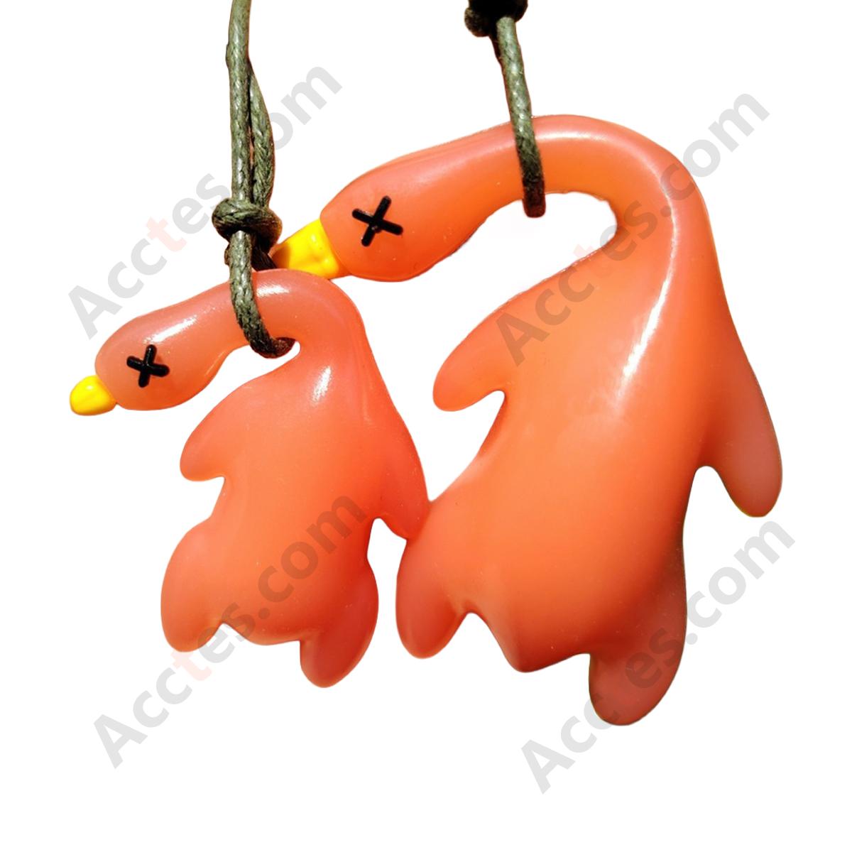 Large Size Color Changing Cartoon Duck Car Hanging Ornament with Lanyard & PP Bag