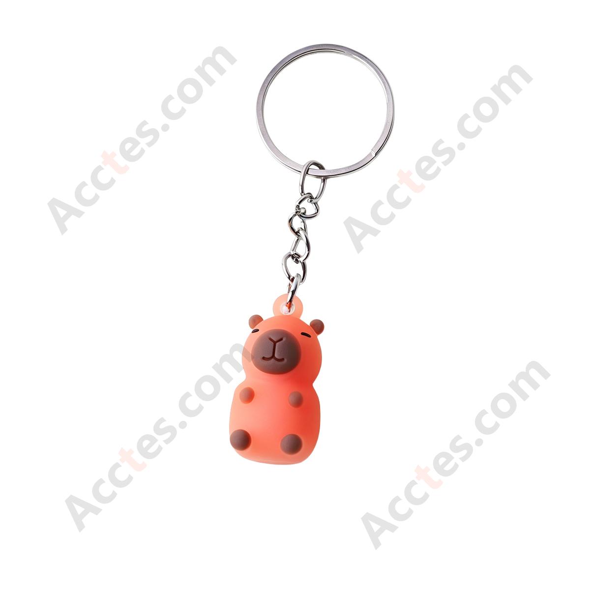Color Changing Cartoon Rodent Animal Single Loop Keychain Pendant