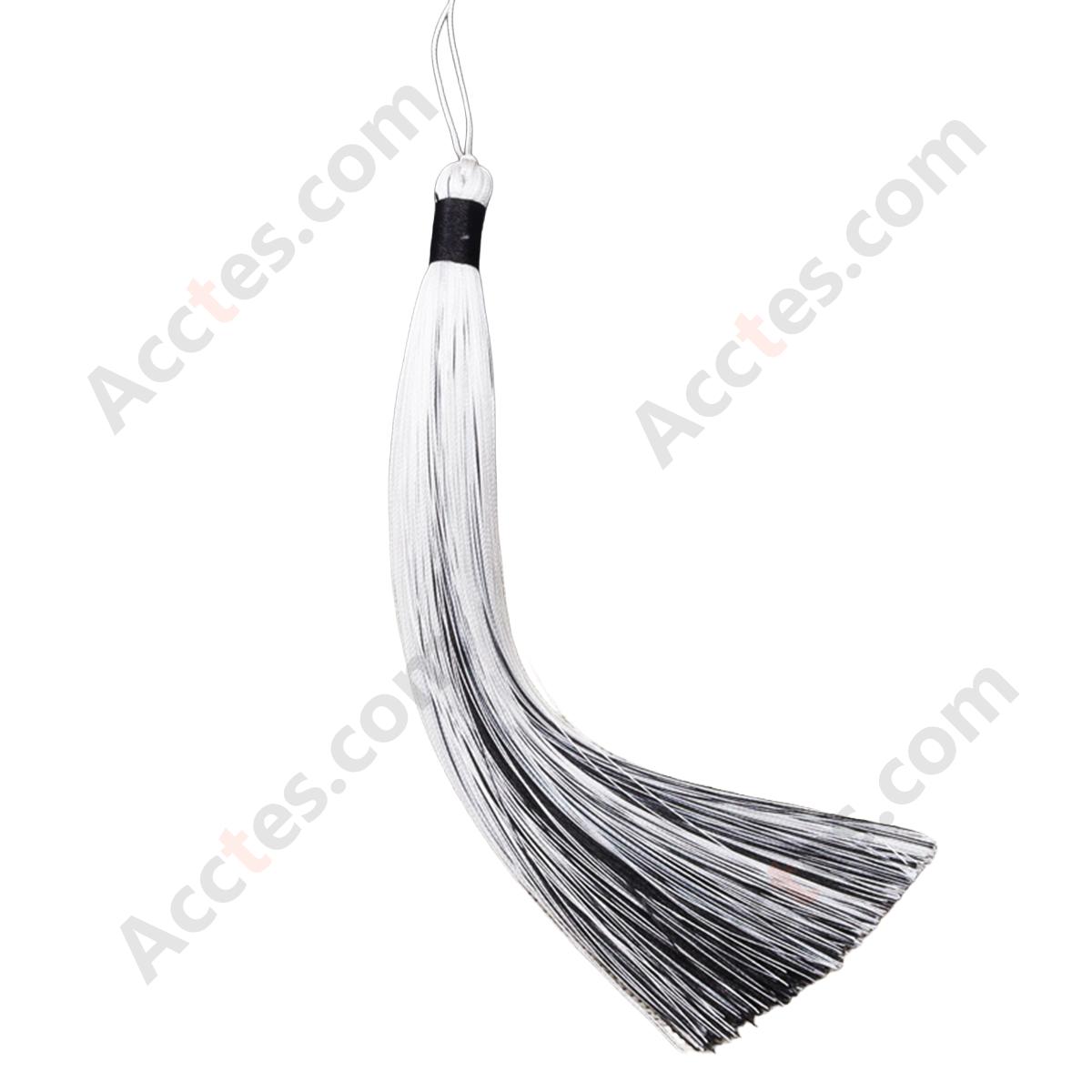 White & Black Two-Tone Tassel Hanging Pendant Ornament