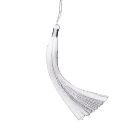 White & Gray Two-Tone Tassel Hanging Pendant Ornament