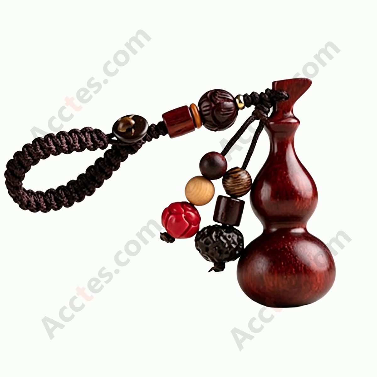 Small Embossed Waist Style Purple Sandalwood Gourd Pendant
