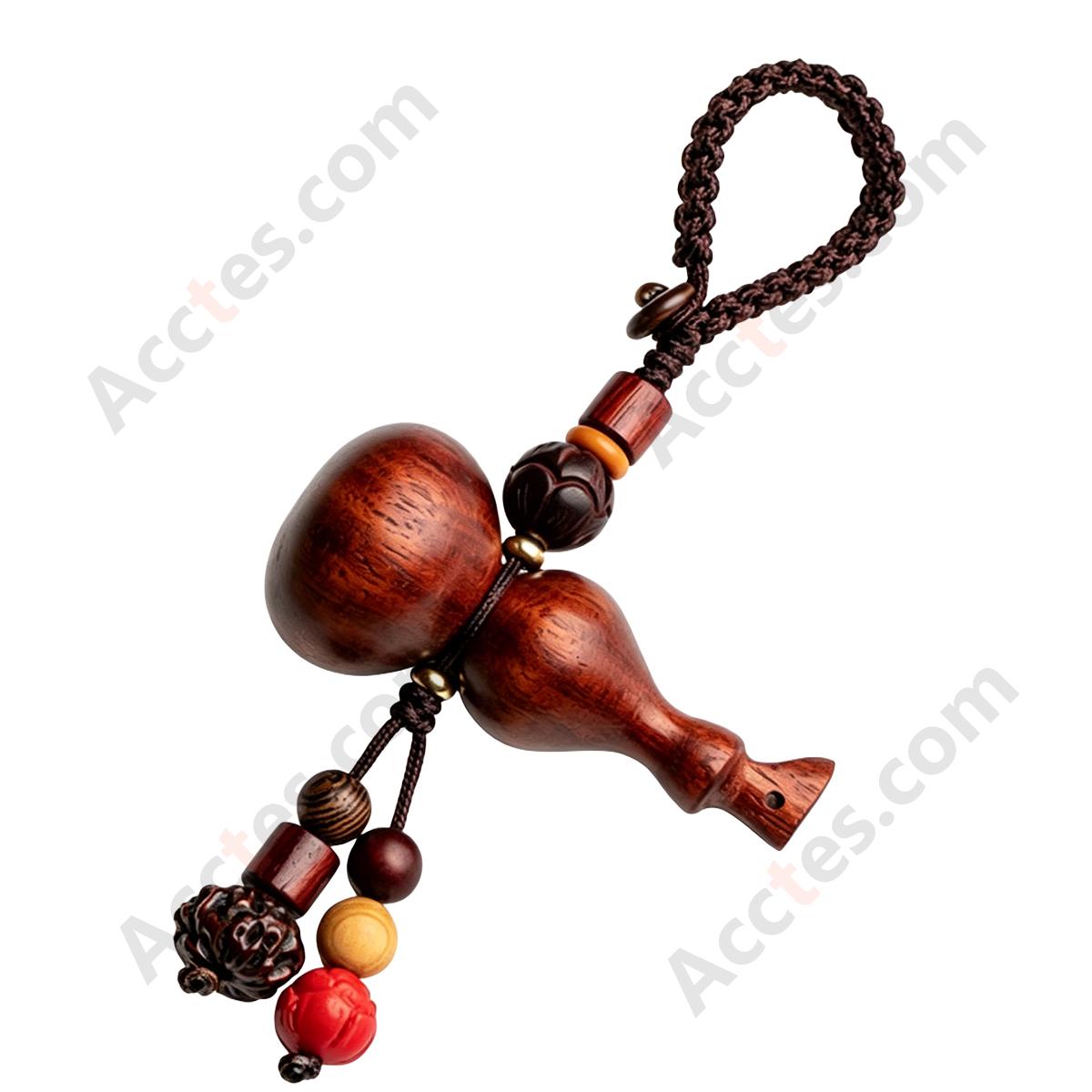 Small Embossed Waist Style Purple Sandalwood Gourd Pendant