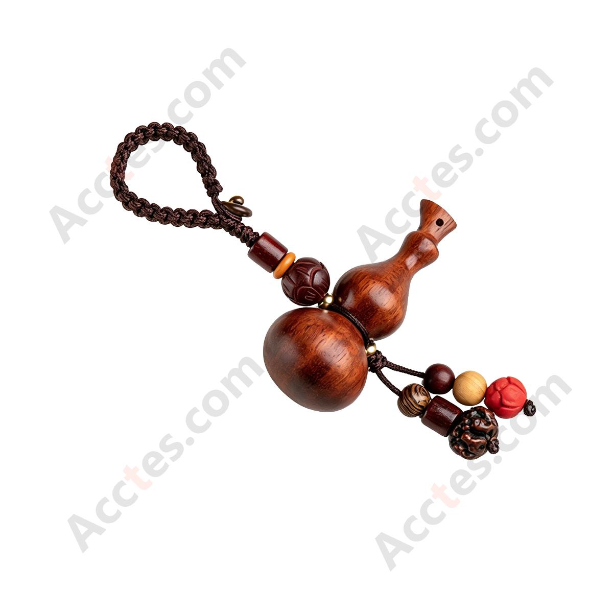 Small Embossed Waist Style Purple Sandalwood Gourd Pendant
