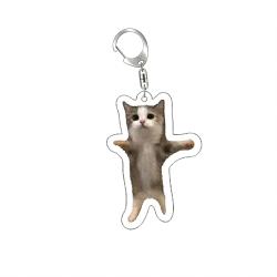 Happy Expression Kitten 3D Resin Car Keychain Pendant