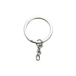 Flat Split Key Ring with Chain