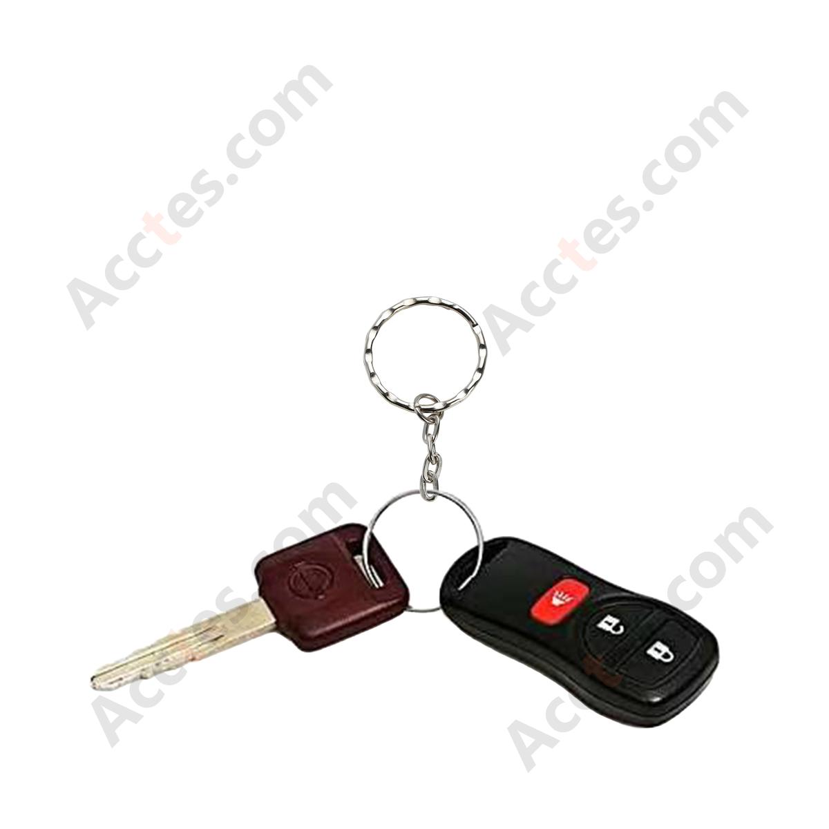 Embossed Split Key Ring with Chain
